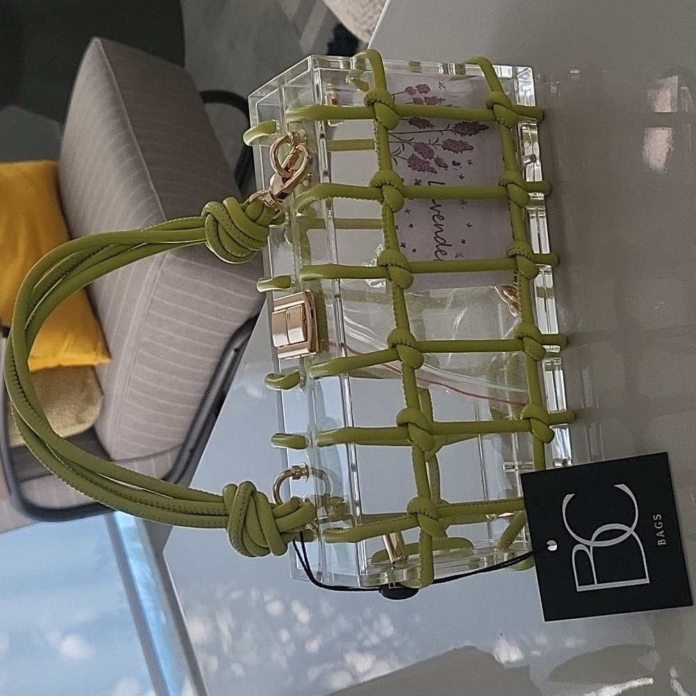 COPY - BC Bags lime green clear bag